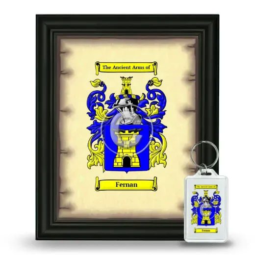 Fernan Framed Coat of Arms and Keychain - Black