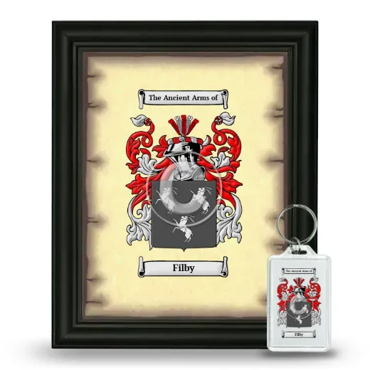 Filby Framed Coat of Arms and Keychain - Black