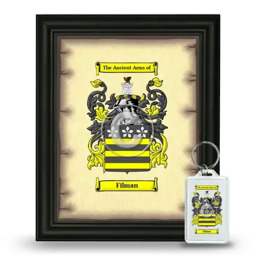 Filman Framed Coat of Arms and Keychain - Black
