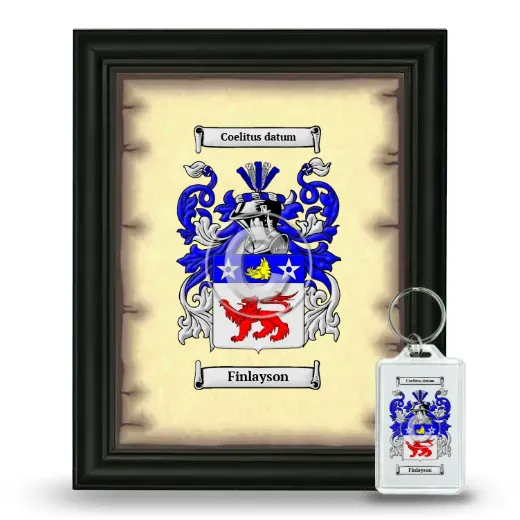 Finlayson Framed Coat of Arms and Keychain - Black