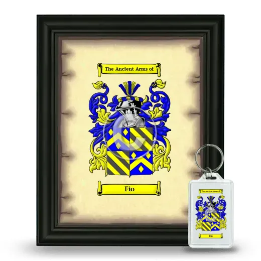 Fio Framed Coat of Arms and Keychain - Black