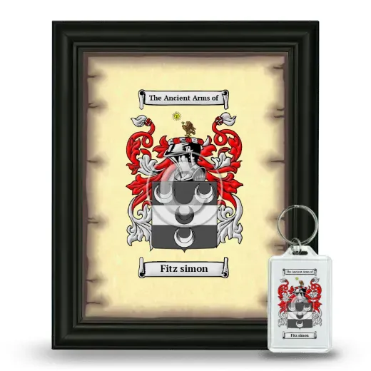 Fitz simon Framed Coat of Arms and Keychain - Black