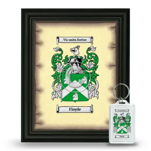 Floyde Framed Coat of Arms and Keychain - Black