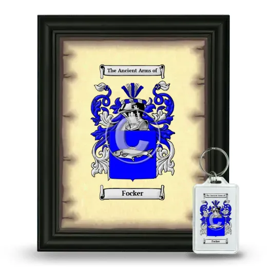 Focker Framed Coat of Arms and Keychain - Black