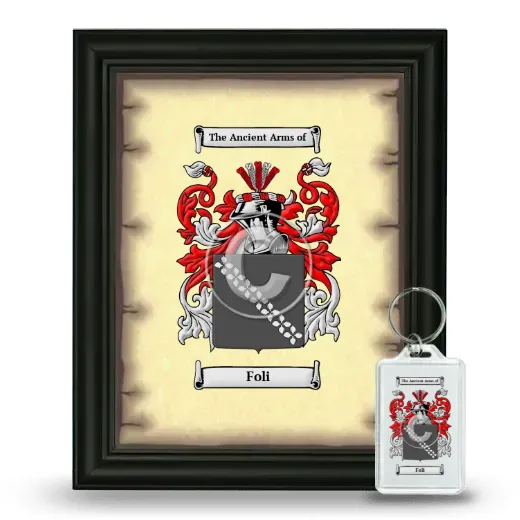 Foli Framed Coat of Arms and Keychain - Black