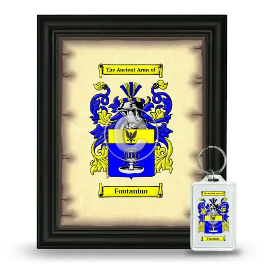 Fontanino Framed Coat of Arms and Keychain - Black