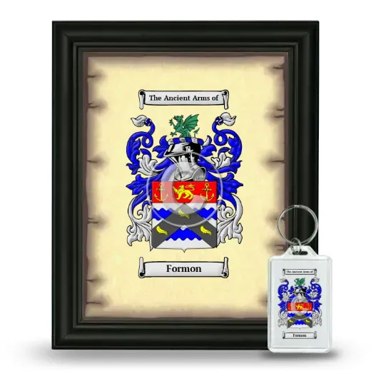 Formon Framed Coat of Arms and Keychain - Black