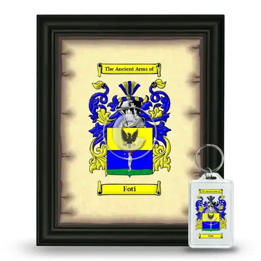 Foti Framed Coat of Arms and Keychain - Black