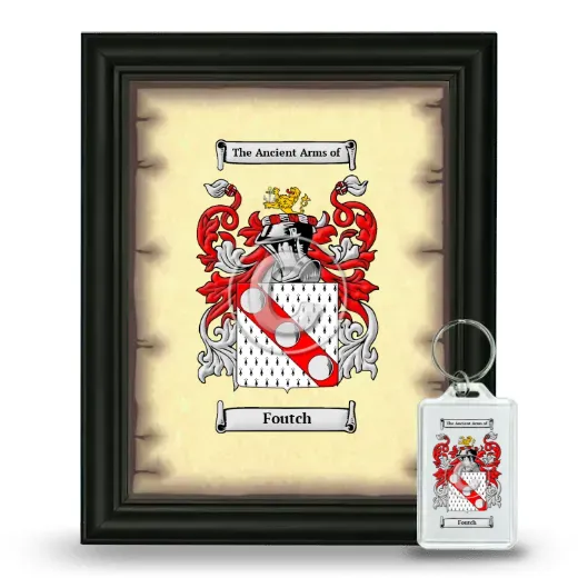 Foutch Framed Coat of Arms and Keychain - Black