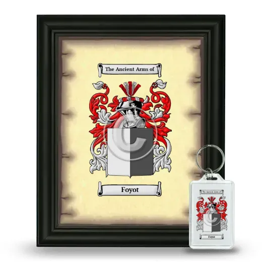 Foyot Framed Coat of Arms and Keychain - Black