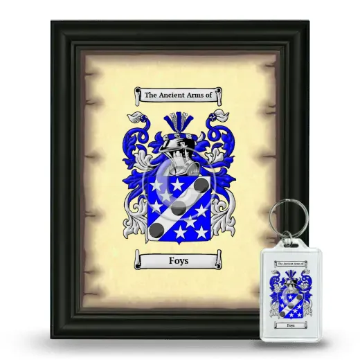 Foys Framed Coat of Arms and Keychain - Black