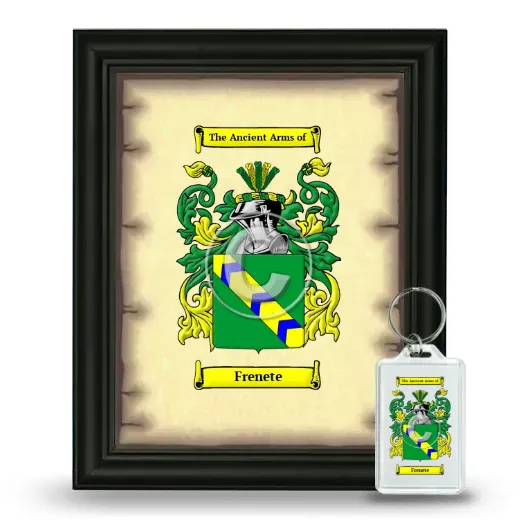 Frenete Framed Coat of Arms and Keychain - Black