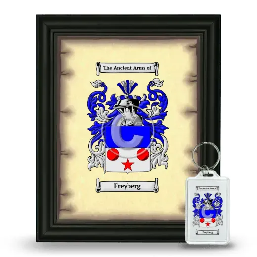 Freyberg Framed Coat of Arms and Keychain - Black