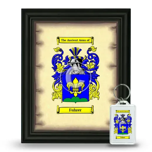 Fuhrer Framed Coat of Arms and Keychain - Black