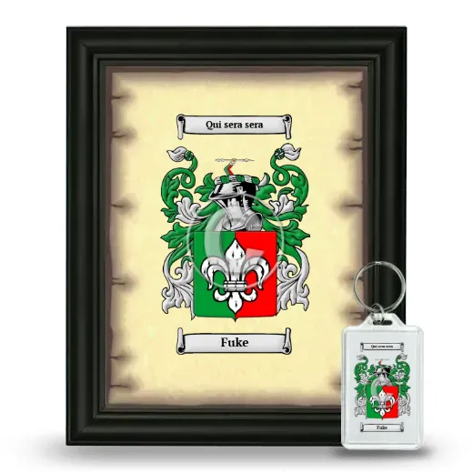 Fuke Framed Coat of Arms and Keychain - Black