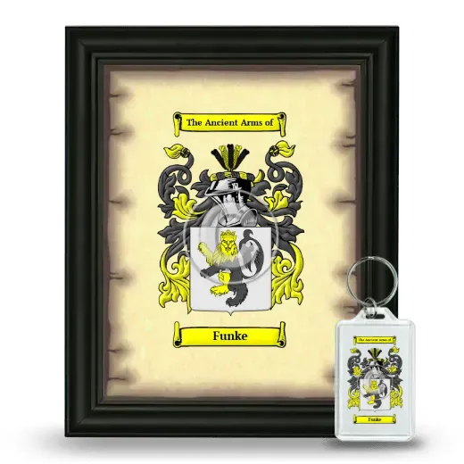Funke Framed Coat of Arms and Keychain - Black