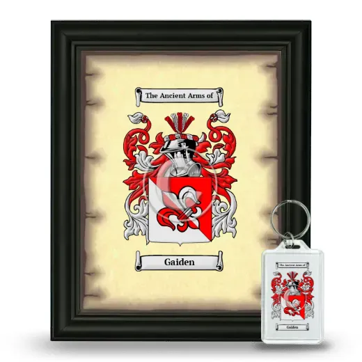 Gaiden Framed Coat of Arms and Keychain - Black