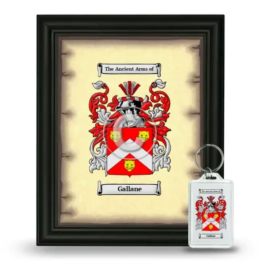 Gallane Framed Coat of Arms and Keychain - Black