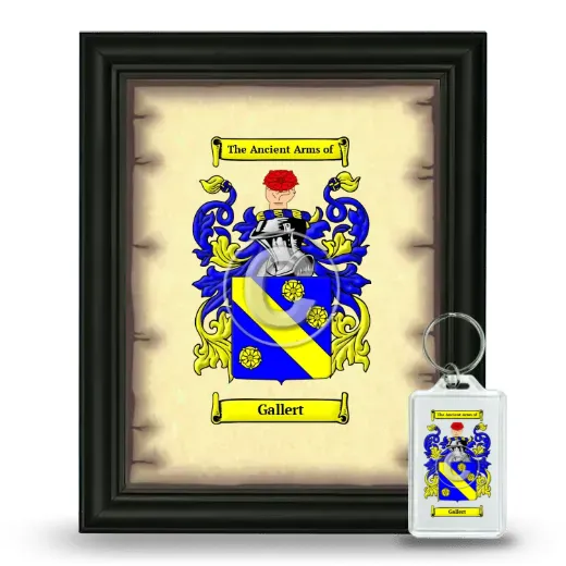 Gallert Framed Coat of Arms and Keychain - Black