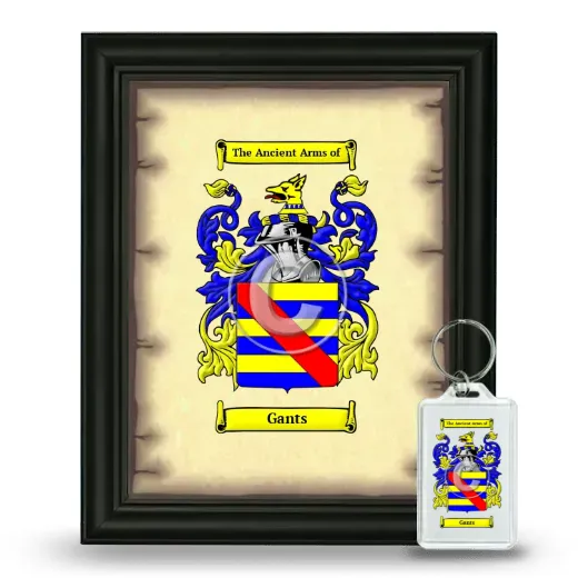 Gants Framed Coat of Arms and Keychain - Black