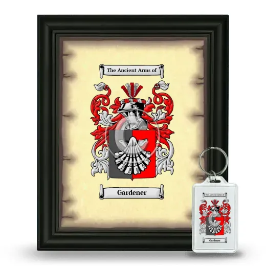 Gardener Framed Coat of Arms and Keychain - Black