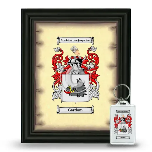 Gardom Framed Coat of Arms and Keychain - Black