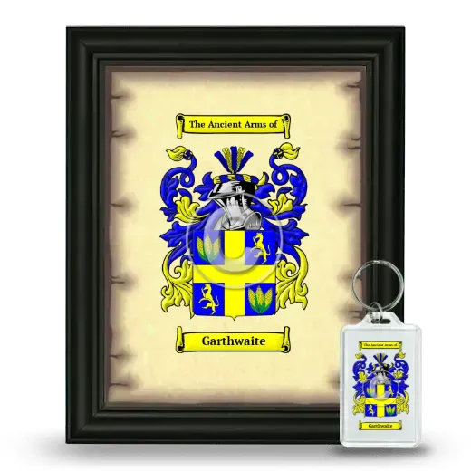 Garthwaite Framed Coat of Arms and Keychain - Black