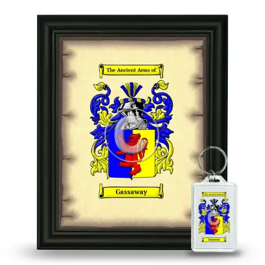 Gassaway Framed Coat of Arms and Keychain - Black