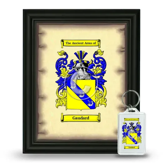 Gaudard Framed Coat of Arms and Keychain - Black