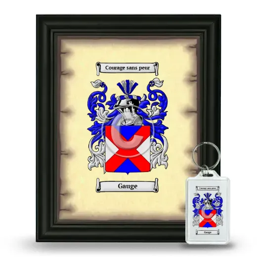 Gauge Framed Coat of Arms and Keychain - Black