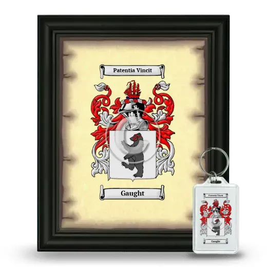 Gaught Framed Coat of Arms and Keychain - Black