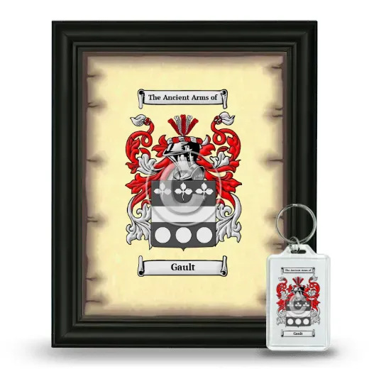 Gault Framed Coat of Arms and Keychain - Black