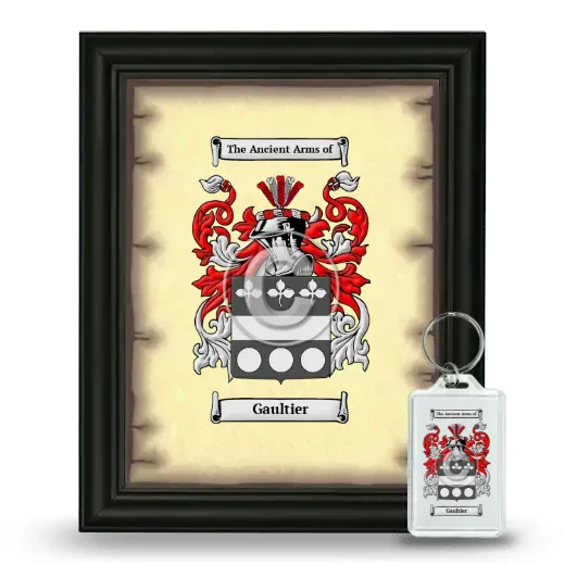 Gaultier Framed Coat of Arms and Keychain - Black