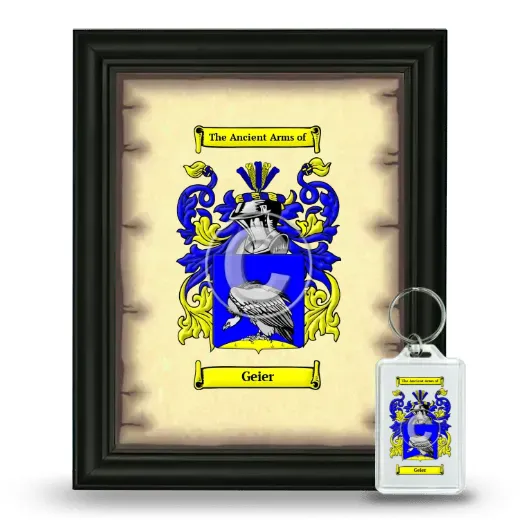 Geier Framed Coat of Arms and Keychain - Black