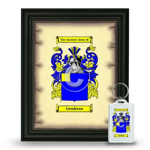 Gendreau Framed Coat of Arms and Keychain - Black