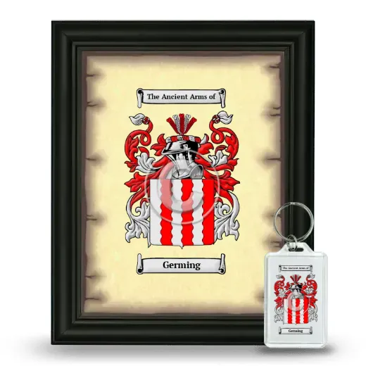 Germing Framed Coat of Arms and Keychain - Black