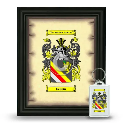 Geurin Framed Coat of Arms and Keychain - Black