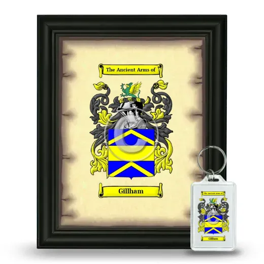 Gillham Framed Coat of Arms and Keychain - Black