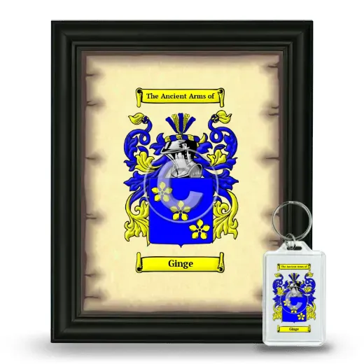 Ginge Framed Coat of Arms and Keychain - Black