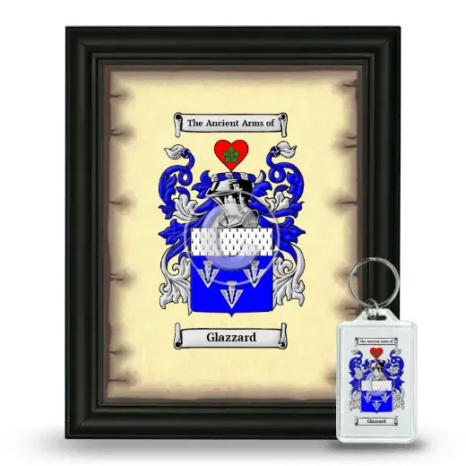 Glazzard Framed Coat of Arms and Keychain - Black