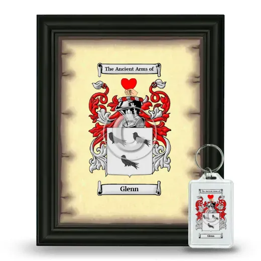 Glenn Framed Coat of Arms and Keychain - Black