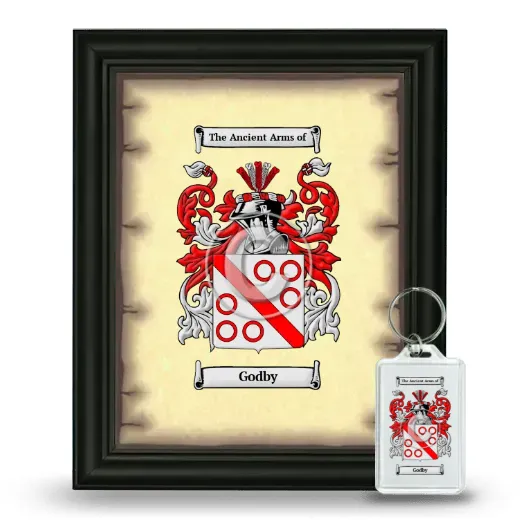 Godby Framed Coat of Arms and Keychain - Black