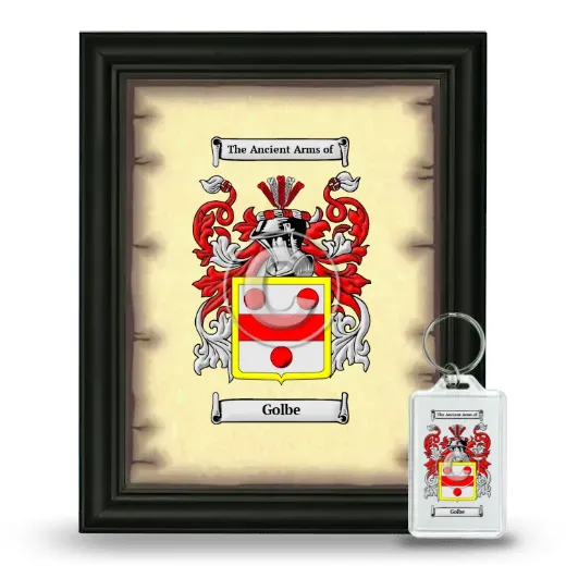 Golbe Framed Coat of Arms and Keychain - Black