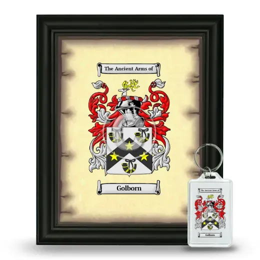 Golborn Framed Coat of Arms and Keychain - Black