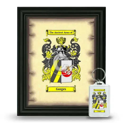 Gorges Framed Coat of Arms and Keychain - Black