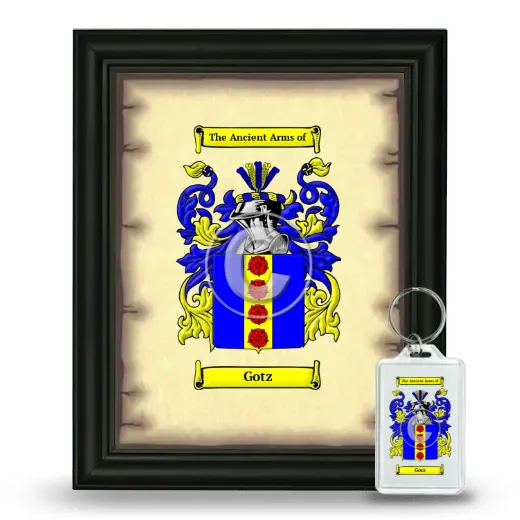 Gotz Framed Coat of Arms and Keychain - Black