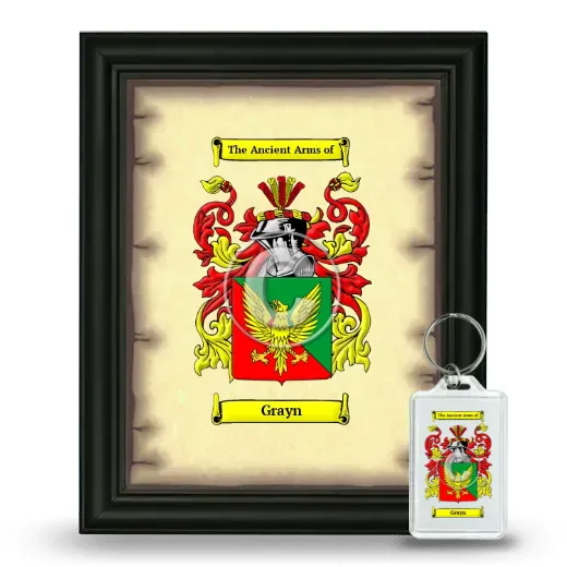 Grayn Framed Coat of Arms and Keychain - Black