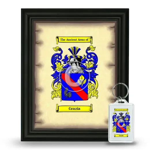 Grazia Framed Coat of Arms and Keychain - Black