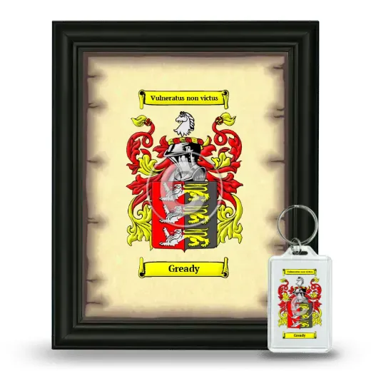 Gready Framed Coat of Arms and Keychain - Black
