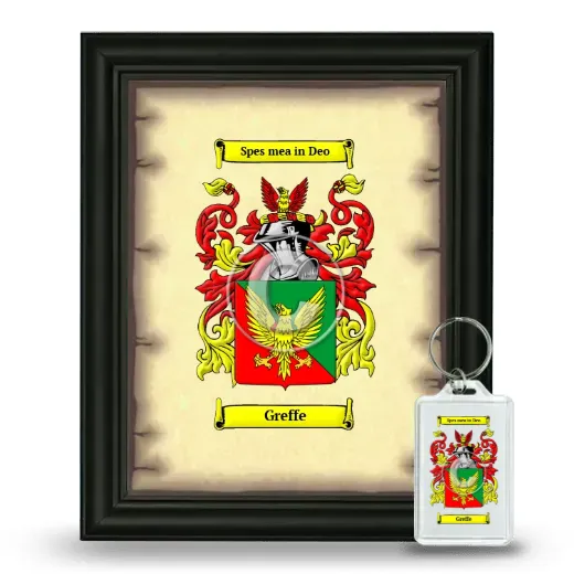Greffe Framed Coat of Arms and Keychain - Black
